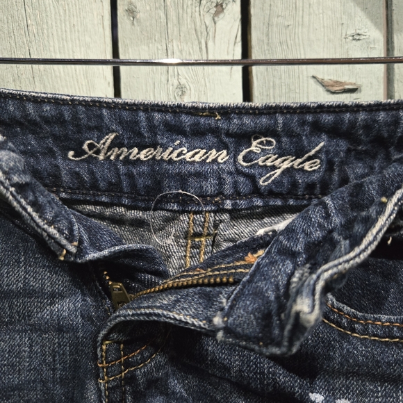 American Eagle Outfitters Dark Blue Denim Jeans - Picture 2 of 3
